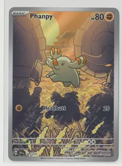 2024 Scarlet & Violet Series - Surging Sparks Phanpy #205 Illustration Rare - Image 1