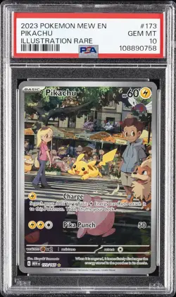 2023 POKEMON MEW EN-151 ILLUSTRATION RARE #173 PIKACHU PSA 10 - Image 1