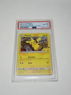 2021 Pokemon McDonald's Collection 25th Aniv PIKACHU Holo PSA 10 GEM MINT 25/25 - Image 1