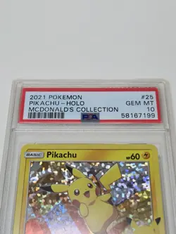 2021 Pokemon McDonald's Collection 25th Aniv PIKACHU Holo PSA 10 GEM MINT 25/25 - Image 2