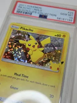 2021 Pokemon McDonald's Collection 25th Aniv PIKACHU Holo PSA 10 GEM MINT 25/25 - Image 4