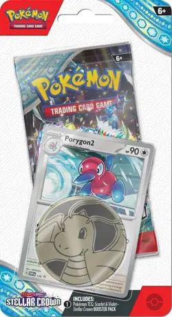 Pokemon TCG Stellar Crown Checklane Blister [Porygon2] - New/Sealed - Image 1