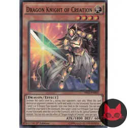 Yugioh Dragon Knight of Creation SR02-EN002 Super Rare 1st Edition NM - Image 1