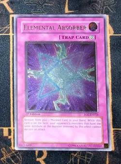 YUGIOH Elemental Absorber (EOJ-EN056) Ultimate Rare 1st Edition Excellent - Image 1