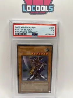 Buster Blader Yu-Gi-Oh! 2002 Pharaoh's Servant Unlimited PSV-050 PSA 5 - Image 1