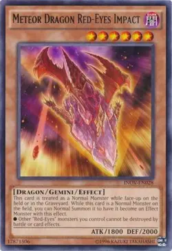 Yugioh! LP Meteor Dragon Red-Eyes Impact - INOV-EN028 - Rare - Unlimited Edition - Image 1