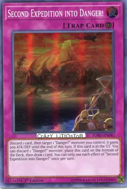 YU-GI-OH SECOND EXPEDITION INTO DANGER! 1ST ED SUPER RARE MINT SOFU-EN087 - Image 1