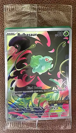 Pokemon Card Bulbasaur 133/132 - Mega Evolution Stamped Promo Sealed - Image 1