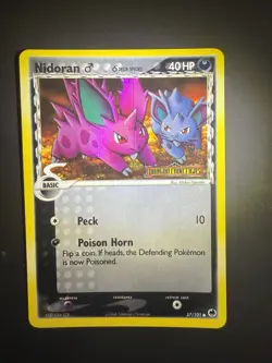 Pokemon TCG Nidoran M 57/101 EX Dragon Frontiers Delta Species Card Holo NM - Image 1