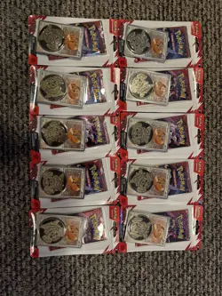 LOT OF 10 Pokemon Destined Rivals FACTORY SEALED Blister Packs w/Promo Card+Coin - Image 1
