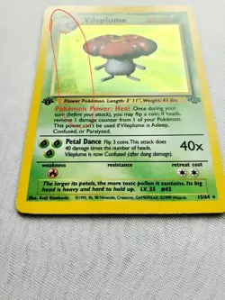1st Edition VILEPLUME First Edition Jungle Set 15/64 Pokemon Card TCG Holo Rare! - Image 4