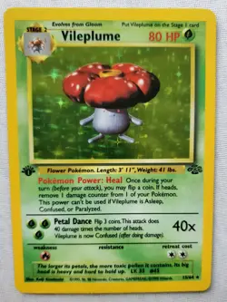 1st Edition VILEPLUME First Edition Jungle Set 15/64 Pokemon Card TCG Holo Rare! - Image 5