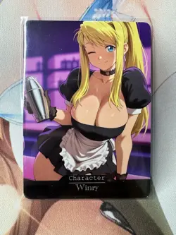 Winry Rockwell Fullmetal Alchemist hentai Anime Doujin Waifu Custom Art Card - Image 1