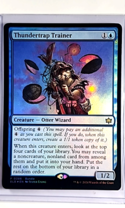 2024 MTG Magic The Gathering BLB Bloomburrow Promo Foil #78 Thundertrap Trainer - Image 1
