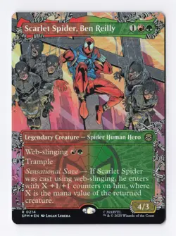 Scarlet Spider, Ben Reilly (Borderless Foil) 214 (R) MTG Marvel's Spider-Man SPM - Image 1