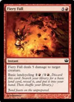 Fiery Fall - Medium Play MTG Duel Decks: Knights vs Dragons - Image 1