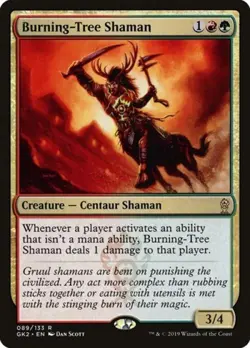 Burning-Tree Shaman - Medium Play MTG Ravnica Allegiance: Guild Kits - Image 1