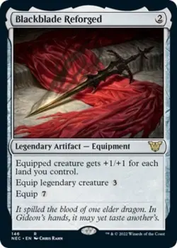 Blackblade Reforged - Medium Play MTG Commander: Kamigawa: Neon Dynasty - Image 1