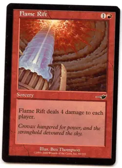 X 1 Flame Rift NM Nemesis 080 MTG Magic The Gathering - Image 1