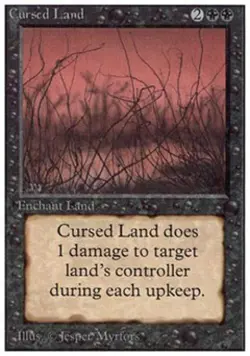 Cursed Land - Medium Play MTG Unlimited - Image 1