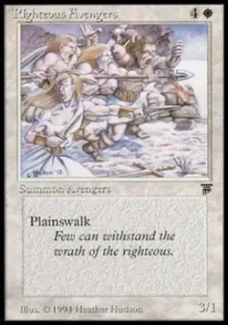 Righteous Avengers - Medium Play MTG Legends - Image 1
