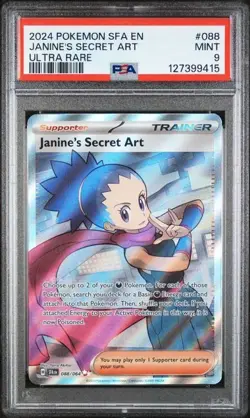 2024 POKEMON SFA EN-SHROUDED FABLE ULTRA RARE #088 JANINE'S SECRET ART PSA 9 - Image 1