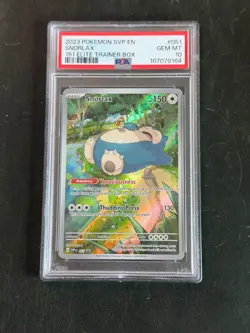 2023 POKEMON SVP EN-SV BLACK STAR PROMO 151 ELITE TRAINER BOX SNORLAX PSA 10 - Image 1