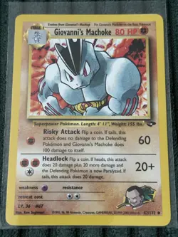 Pokemon Gym Challenge Giovanni's Machoke 42/132 - Image 1