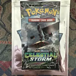 Pokemon Sun & Moon TCG Celestial Storm Sealed Booster Pack - Image 1