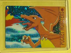 CHARIZARD Pocket Monsters Pokemon Japanese Vending Prism Sticker NM Foil Holo - Image 1