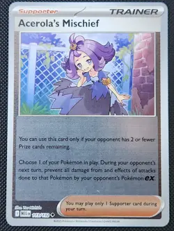 4x Acerola's Mischief Reverse Holo Mega Evolution English MEG NM EN X4 Pokemon - Image 2