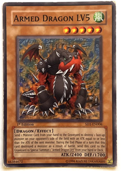 YuGiOh! - Armed Dragon LV5 - SD1-EN006 - 1st Edition - Common - Image 1