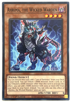 YuGiOh! - Ahrima, the Wicked Warden - EGS1-EN016 - 1st Edition - Common - Image 1