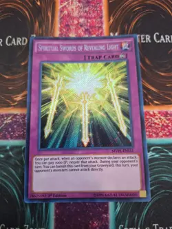 Yugioh Spiritual Swords of Revealing Light MVP1-ENS31 Secret Rare 1st Edition NM - Image 1