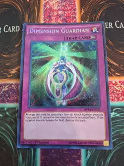 Yugioh Dimension Guardian MVP1-ENS24 Secret Rare 1st Edition Near Mint - Image 1