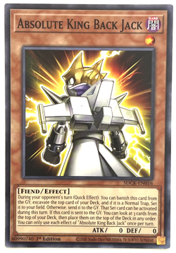 YuGiOh! - Absolute King Back Jack - SDCK-EN016 - 1st Edition - Common - Image 1