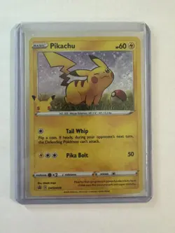 Pikachu 25th Anniversary Card SWSH039 HOLO Promo Pokemon General Mills PACK FRSH - Image 1