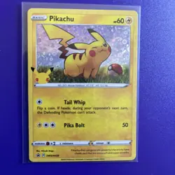 Pokemon TCG Pikachu SWSH039 Sword & Shield Black Star Cosmos Holo Promo Card - Image 4