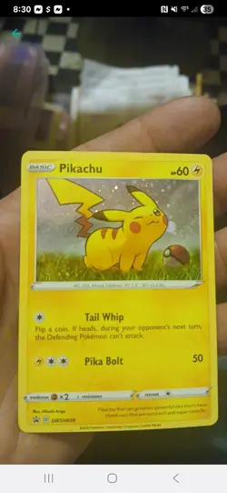 Pikachu SWSH039 Darkness Ablaze Black Star PROMO COSMOS HOLO card 2020 Pokemon - Image 2