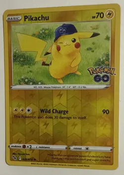 Pikachu 028/078 Pokemon Go Card Rare Reverse Holo New 2022 Near Mint/Mint - Image 3