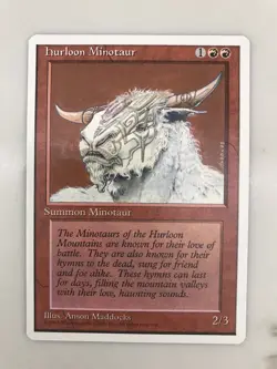 Hurloon Minotaur MTG Magic the Gathering Card NM Near Mint Fourth 4th Edition - Image 1