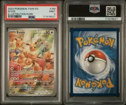 Eevee Twilight Masquerade Illustration Rare #188/167 PSA 9 MINT Pokemon Card - Image 2