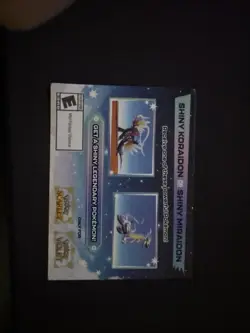 SHINY MIRAIDON SHINY KORAIDON CODE CARD UNSCRATCHED text 2546691830 - Image 1