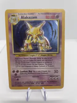 Pokemon Alakazam TCG Base Set Holo Unlimited Rare Card 1/102 1996 (HP) - Image 1
