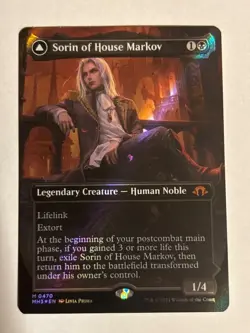 FOIL TEXTURED - Sorin of House Markov (Borderless) - Modern Horizons 3 (MH3) - Image 1