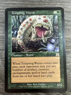 MTG - Tempting Wurm Onslaught LP/MP Regular Rare #291 - Image 1