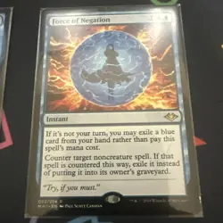 Mtg Magic the Gathering Force of Negation Modern Horizons Regular - Image 1