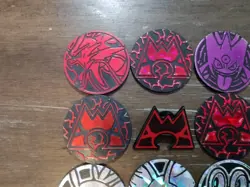 Lot of 8x Rare VINTAGE Pokemon Coins + Team Magma Pin! - Image 2