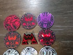 Lot of 8x Rare VINTAGE Pokemon Coins + Team Magma Pin! - Image 3