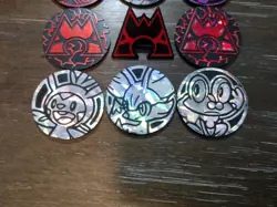 Lot of 8x Rare VINTAGE Pokemon Coins + Team Magma Pin! - Image 4